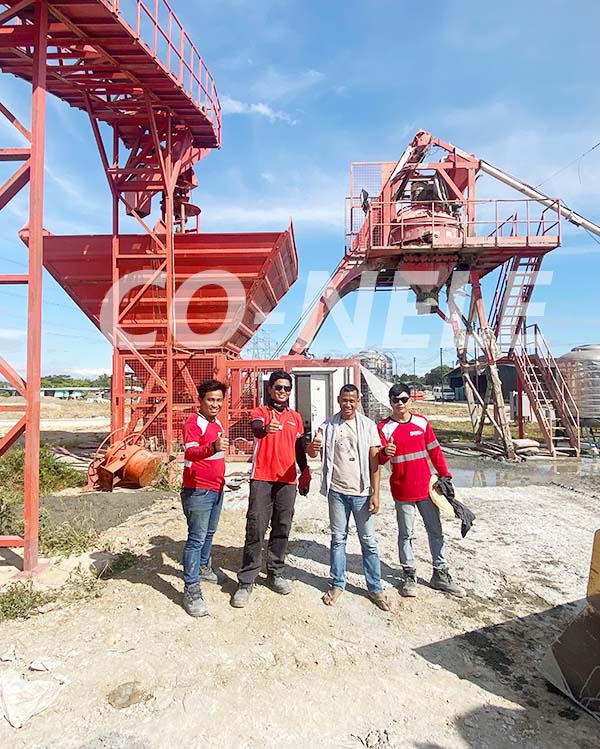 co-nele mobile concrete mixing station 