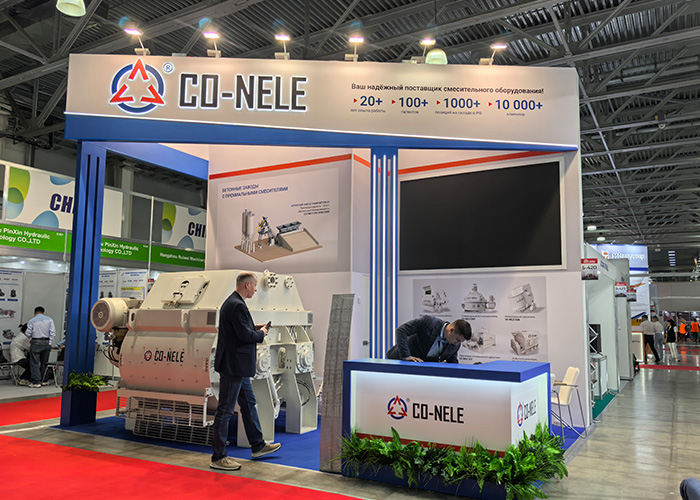 CO-NELE Twin-shaft Concrete Mixer and Planetary Mixer debuts at 2025 Moscow CTT Engineering Machinery Exhibition