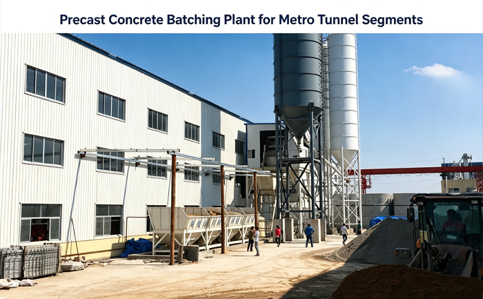 90m³/h precast metro segment concrete batching plant full view 90m³/h precast metro segment concrete batching plant full view