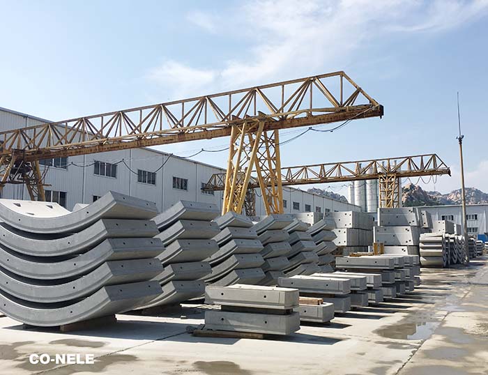 Tunnel segment precast factory production site with mixing station Tunnel segment precast factory production site with mixing station