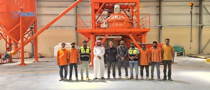 CO-NELE after-sales engineer completes equipment commissioning at Saudi UHPC factory CO-NELE after-sales engineer completes equipment commissioning at Saudi UHPC factory