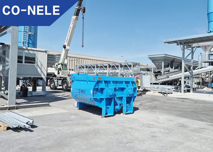 CO-NELE CHS2500 Twin-Shaft Concrete Mixer Commissioned in Italy to Serve Commercial Concrete Plant