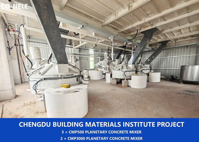 Project Implementation | CO-NELE Planetary Concrete Mixers Empower Chengdu Building Materials Research Institute