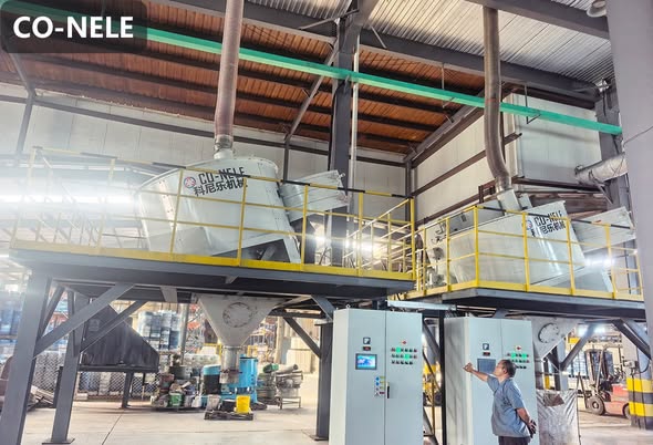 Four CO-NELE CR20 intensive mixers for pigment powder production line Four CO-NELE CR20 intensive mixers for pigment powder production line