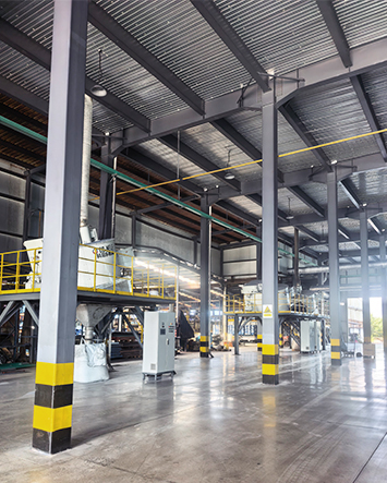 Four CO-NELE CR20 intensive mixers for pigment powder production line